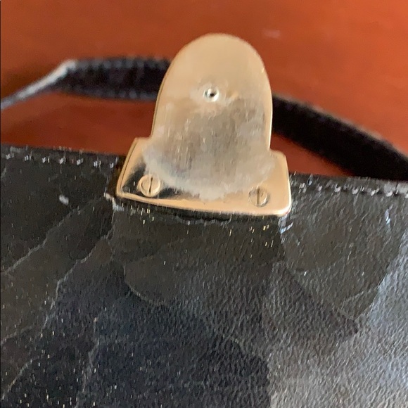 SOLD ✅ Leather Attaché Bag - Croc Print - Picture 10 of 12